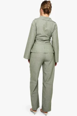 Pantalon droit rayé