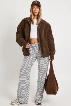 boohoo Pantalon Droit À Rayures<Femme Pantalons|Tailleurs