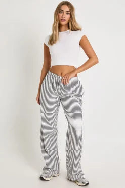 boohoo Pantalon Droit À Rayures<Femme Pantalons|Tailleurs