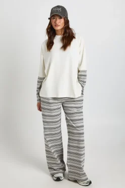 boohoo Pantalon Droit À Rayures<Femme Pantalons|Tailleurs