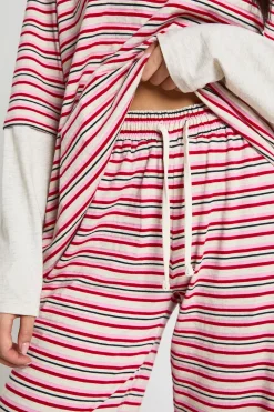 Pantalon Droit À Rayures