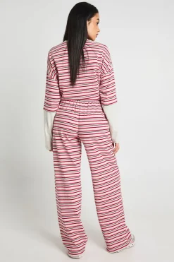Pantalon Droit À Rayures