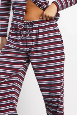 Pantalon Droit À Rayures
