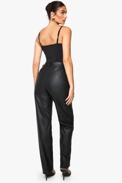Pantalon droit synthétique