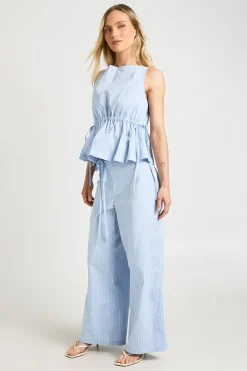 Pantalon Droit Taille Basse Avec Détail Nœud Petite
