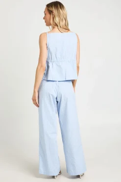 Pantalon Droit Taille Basse Avec Détail Nœud Petite
