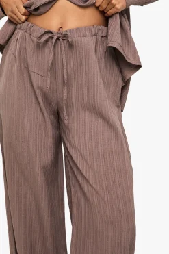 Pantalon droit taille basse Crinkle