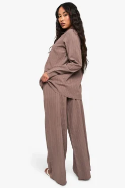 Pantalon droit taille basse Crinkle