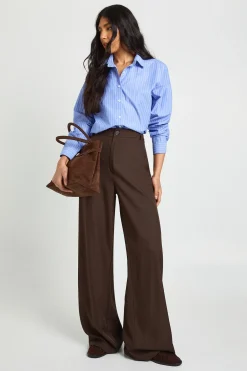 boohoo Pantalon Droit Taille Haute<Femme Pantalons
