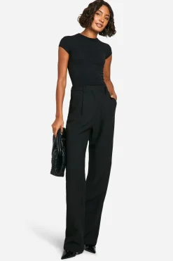 Pantalon Droit Taille Haute Coupe Tall Essentiel