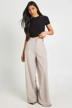 Pantalon Droit Taille Haute Pour Grandes Tailles
