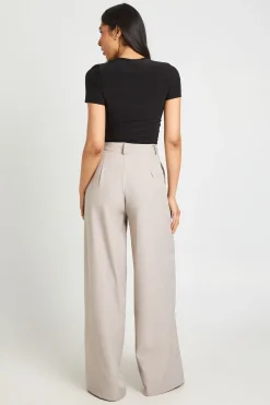 Pantalon Droit Taille Haute Pour Grandes Tailles