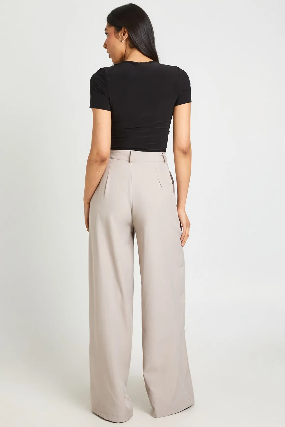 Pantalon Droit Taille Haute Pour Grandes Tailles