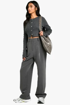 boohoo Pantalon Droit Tailleur Coupe Petite<Femme Pantalons|Tailleurs