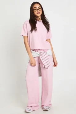 Pantalon Droit À Texture Gaufre