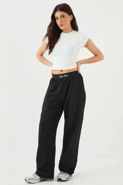 Pantalon DSGN Studio à Taille Élastique et Jambe Droite