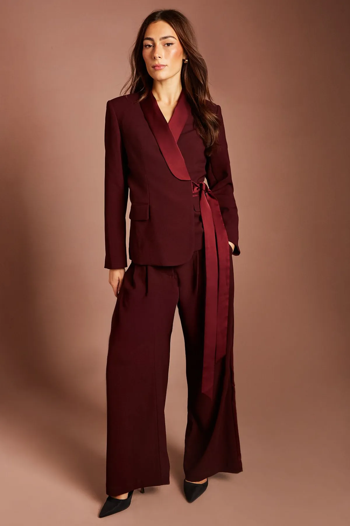 Coast Pantalon À Détail De Bande Satinée<Femme Pantalons|Satin Et Dentelle