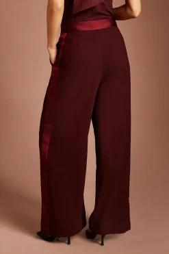 Coast Pantalon À Détail De Bande Satinée<Femme Pantalons|Satin Et Dentelle
