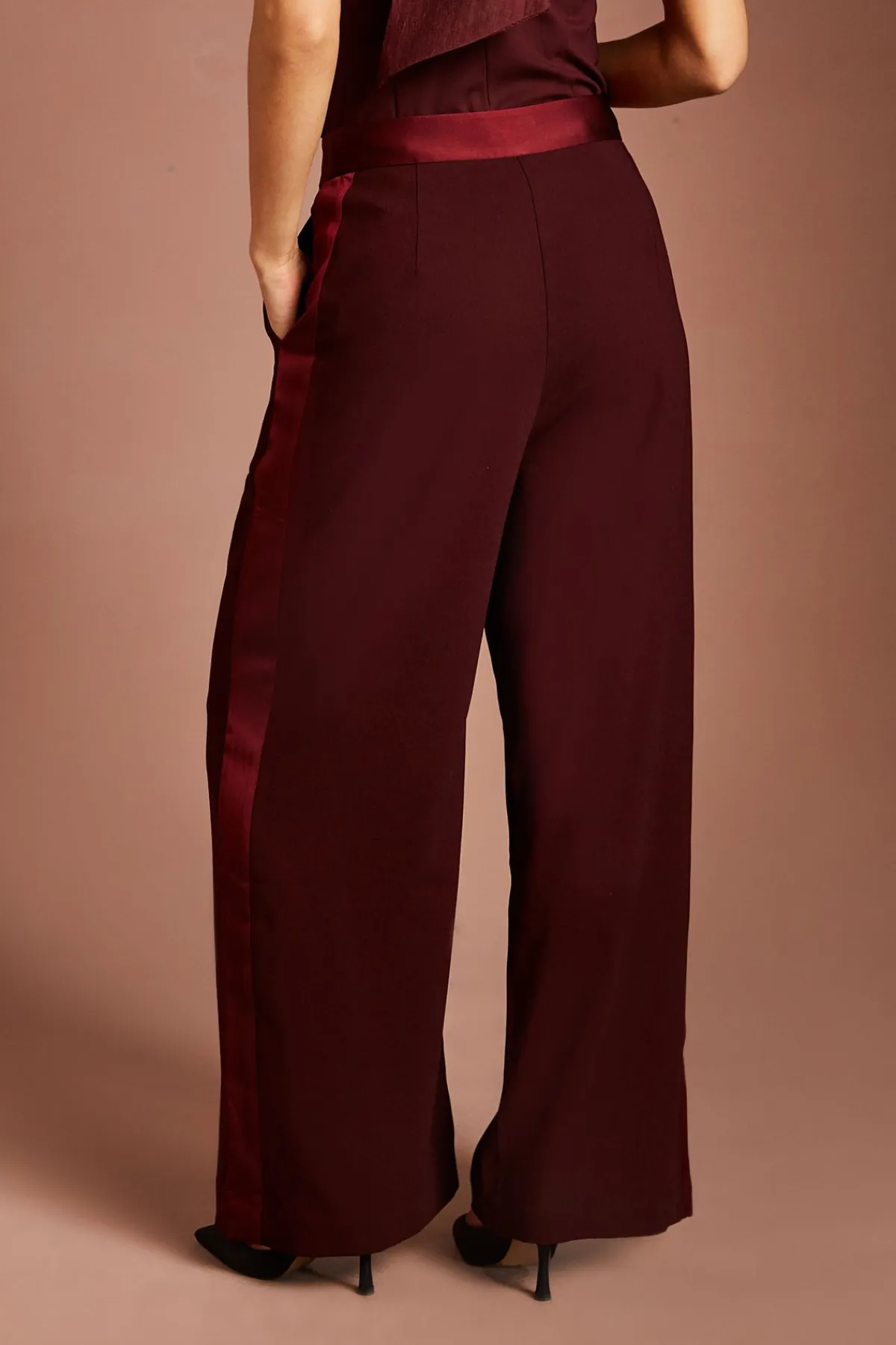 Coast Pantalon À Détail De Bande Satinée<Femme Pantalons|Satin Et Dentelle