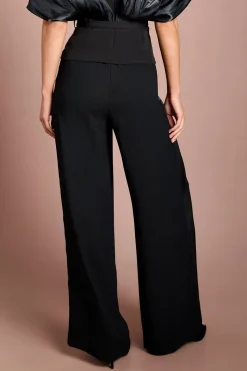 Pantalon En Crêpe À Plis