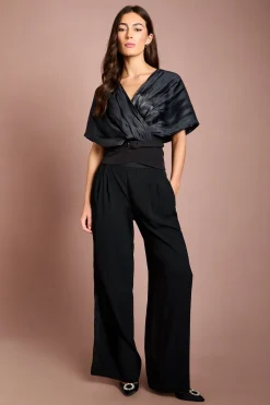 Pantalon En Crêpe À Plis