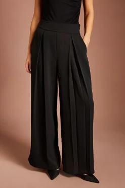 Coast Pantalon En Crêpe À Plis Sur Le Devant<Femme Pantalons