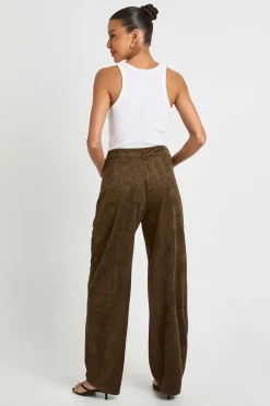 boohoo Pantalon En Daim À Jambes Évasées<Femme Pantalons
