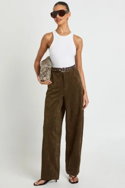 boohoo Pantalon En Daim À Jambes Évasées<Femme Pantalons