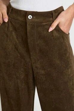 boohoo Pantalon En Daim À Jambes Évasées<Femme Pantalons