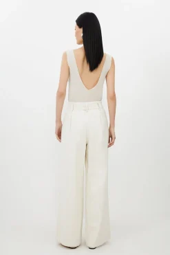 Pantalon en jean à jambes larges