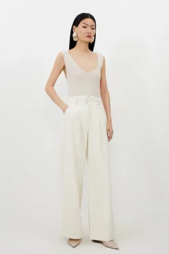 Pantalon en jean à jambes larges