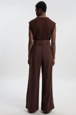 KarenMillen Pantalon en jean à jambes larges<Femme Denim|Jeans