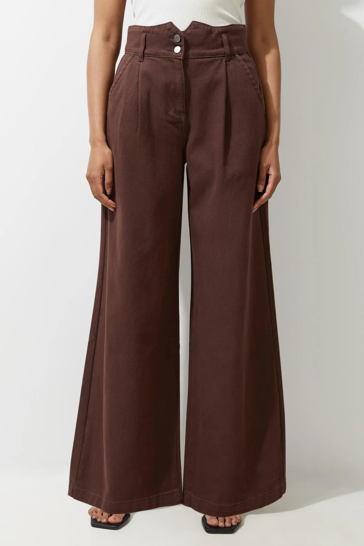 KarenMillen Pantalon en jean à jambes larges<Femme Denim|Jeans