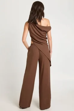 Pantalon En Lin Avec Taille À Cordon Coulissant