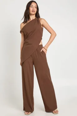 Pantalon En Lin Avec Taille À Cordon Coulissant