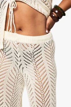boohoo Pantalon en maille de plage à jambes larges Plus<Femme Tenues De Plage