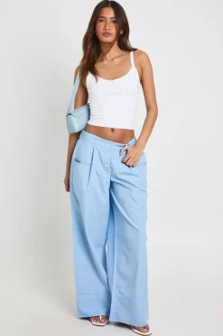 Pantalon En Popeline Avec Détail De Ceinture Boxer