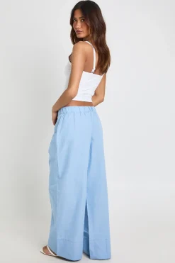 Pantalon En Popeline Avec Détail De Ceinture Boxer
