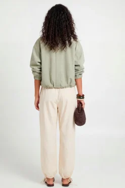 boohoo Pantalon En Sergé À Chevilles Élastiquées<Femme Pantalons