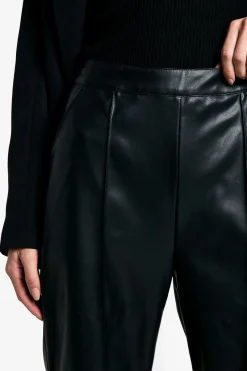 Pantalon en synthétique à jambe droite et coupe longue