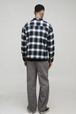 boohooMAN Pantalon en twill lavé, coupe décontractée longue, à ceinture bicolore<Homme Pantalons Tall|Tout Afficher