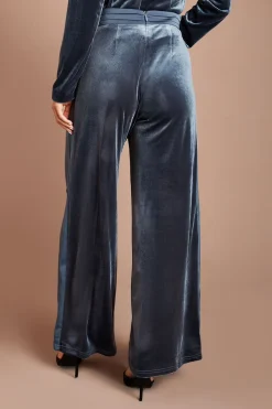 Coast Pantalon En Velours Avec Ceinture En Satin<Femme Pantalons|Satin Et Dentelle