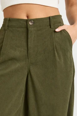boohoo Pantalon en velours côtelé à jambes larges<Femme Pantalons