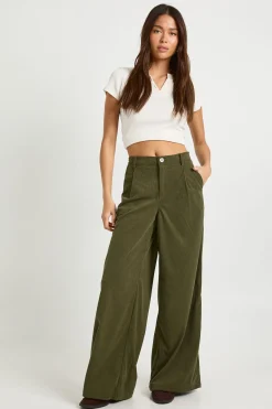 boohoo Pantalon en velours côtelé à jambes larges<Femme Pantalons
