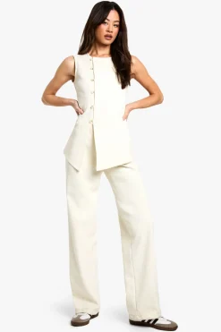 boohoo Pantalon En Velours Côtelé À Jambes Larges Coupe Longue<Femme Pantalons