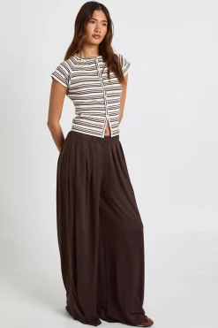 boohoo Pantalon Extra Large Super Doux<Femme Pantalons|Looks Chocolat