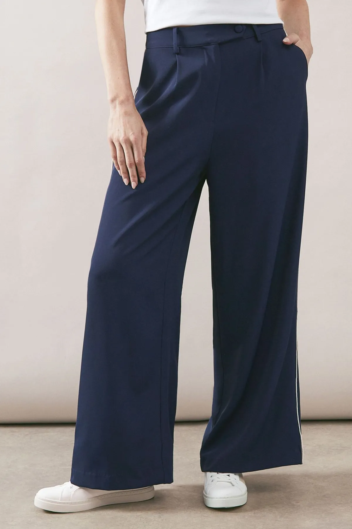 Wallis Pantalon Fendu à Rayures Contrastées<Femme Pantalons
