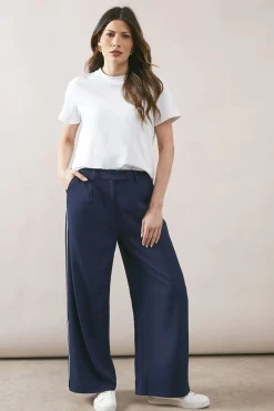 Wallis Pantalon Fendu à Rayures Contrastées<Femme Pantalons