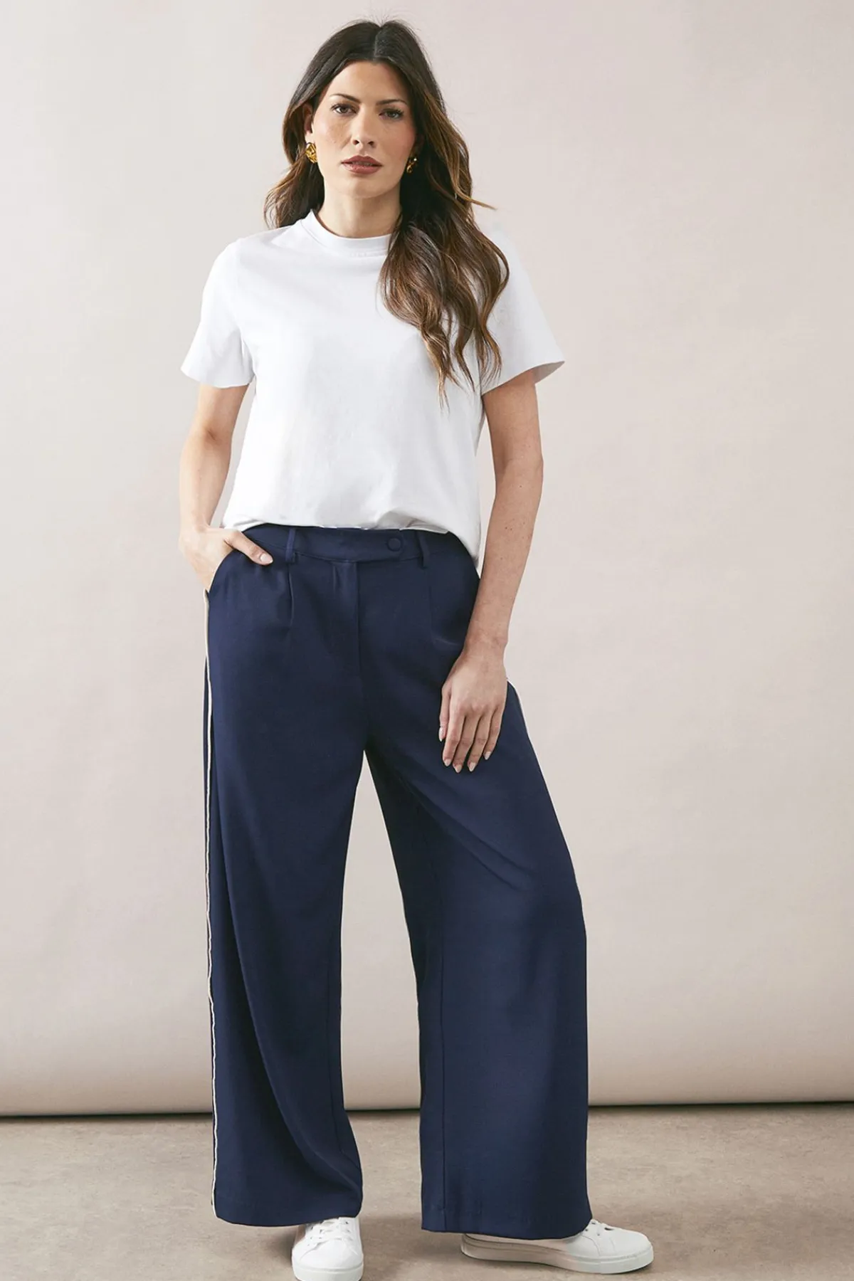 Wallis Pantalon Fendu à Rayures Contrastées<Femme Pantalons