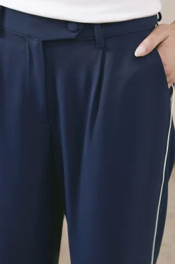 Wallis Pantalon Fendu à Rayures Contrastées<Femme Pantalons